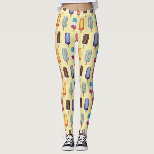 Ice Cream Pattern Leggings (Voorkant)