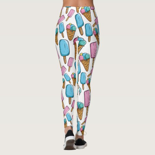 Ice Cream Pattern-leggings Leggings (Achterkant)