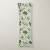 Ice Cream Pattern Lichaamskussen (Voorkant Verticaal)