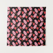 Ice cream pattern | Lollies pattern | lollipop 13 Wandkleed (Voorkant)