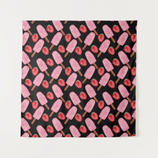 Ice cream pattern | Lollies pattern | lollipop 13 Wandkleed (Voorkant)