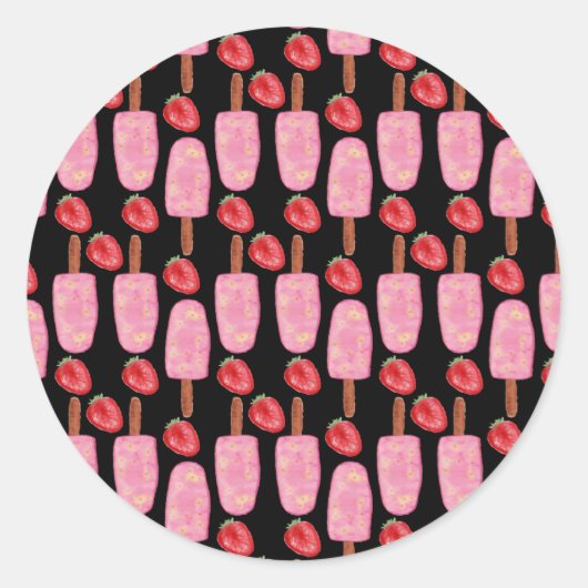 Ice cream pattern | Lollies pattern | lollipop 1 Ronde Sticker (Voorkant)