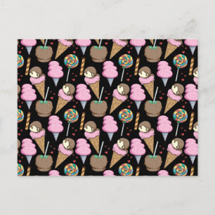 Ice cream pattern Lollies pattern lollipop 28 Briefkaart