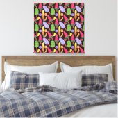 Ice cream pattern | Lollies pattern | lollipop 4 Canvas Afdruk (Insitu (Slaapkamer))