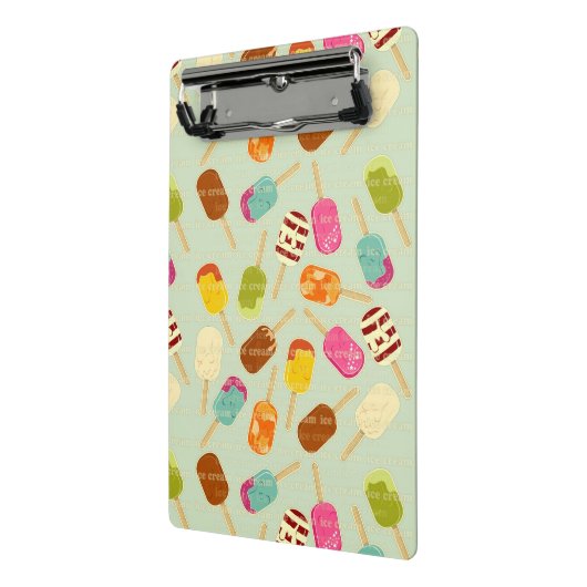 Ice Cream Pattern Mini Klembord (Angled2)