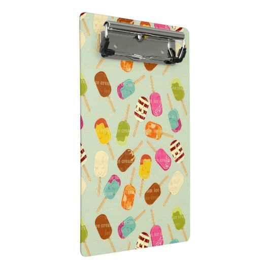 Ice Cream Pattern Mini Klembord (Schuin)