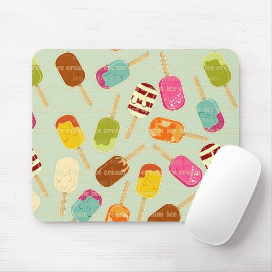 Ice Cream Pattern Muismat (Met muis)