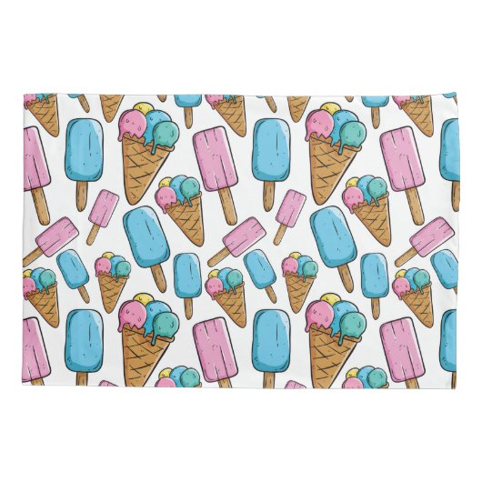 Ice Cream Pattern-patroontrappen Kussensloop (Achterkant)