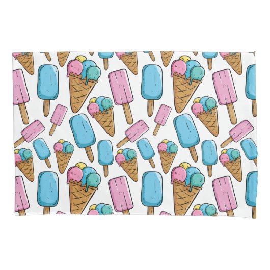 Ice Cream Pattern-patroontrappen Kussensloop (Voorkant)