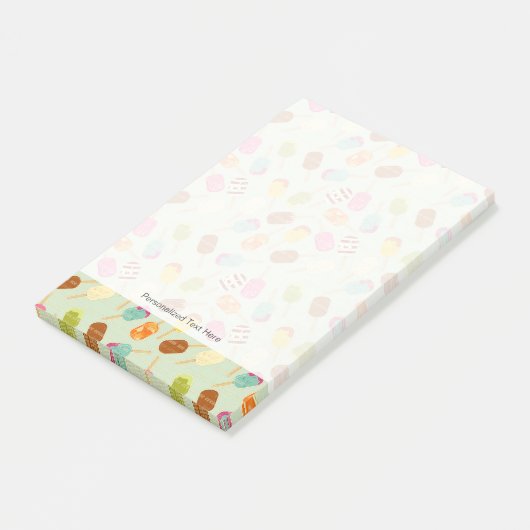 Ice Cream Pattern Post-it® Notes (Schuin)
