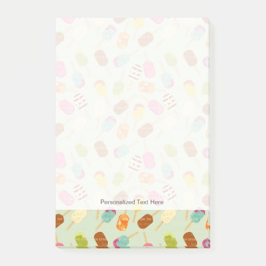 Ice Cream Pattern Post-it® Notes (Voorkant)