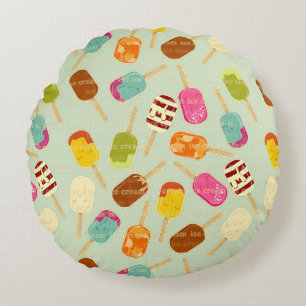 Ice Cream Pattern Rond Kussen