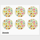 Ice Cream Pattern Ronde Sticker (Vel)