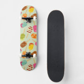 Ice Cream Pattern Skateboard (Voorkant)