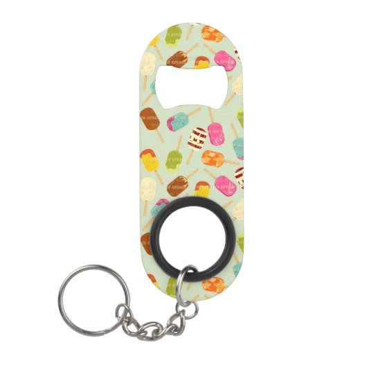 Ice Cream Pattern Sleutelhanger Flessenopener (Voorkant)