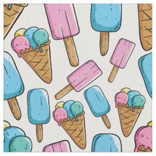 Ice Cream Pattern-structuur Stof