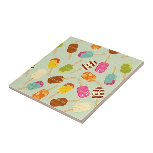 Ice Cream Pattern Tegeltje (Zijkant)