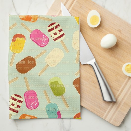 Ice Cream Pattern Theedoek (Quarter Fold)