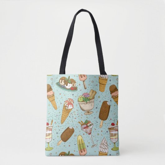 Ice Cream Pattern Tote Bag (Voorkant)