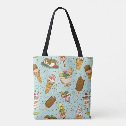 Ice Cream Pattern Tote Bag (Achterkant)