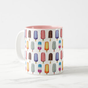 Ice Cream Pattern Tweekleurige Koffiemok