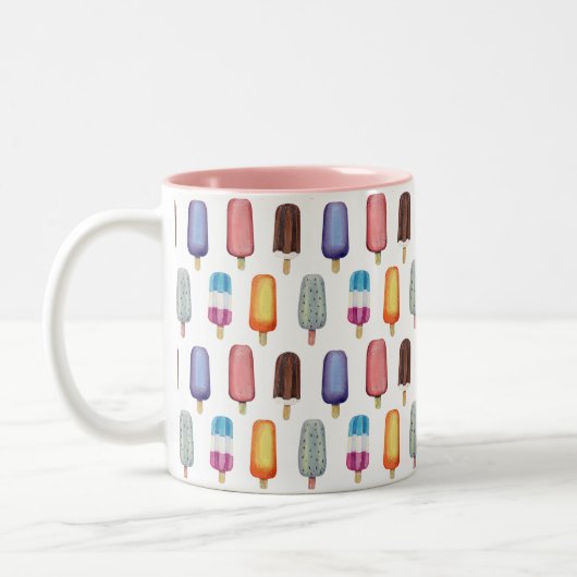 Ice Cream Pattern Tweekleurige Koffiemok (Links)