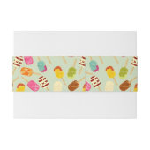 Ice Cream Pattern Uitnodigingen Wikkel (Achterkant Voorbeeld)