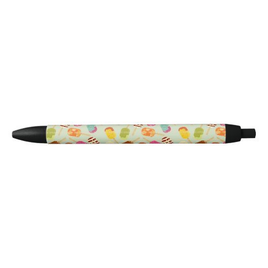 Ice Cream Pattern Zwarte Inkt Pen (Voorkant)