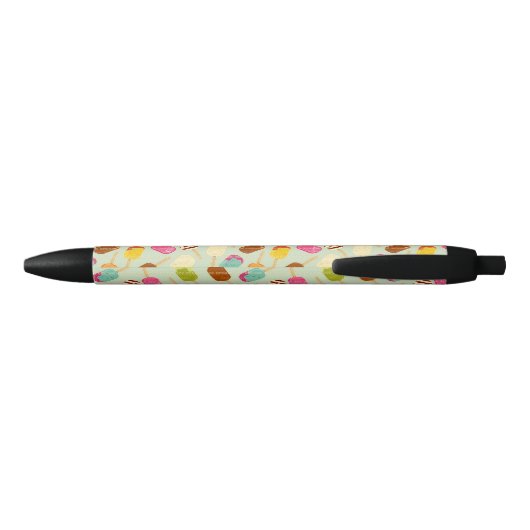 Ice Cream Pattern Zwarte Inkt Pen (Achterkant)