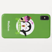 Ice Cream Penguin, aangepaste naam en telefoongesp Case-Mate iPhone Case (Achterkant (horizontaal))