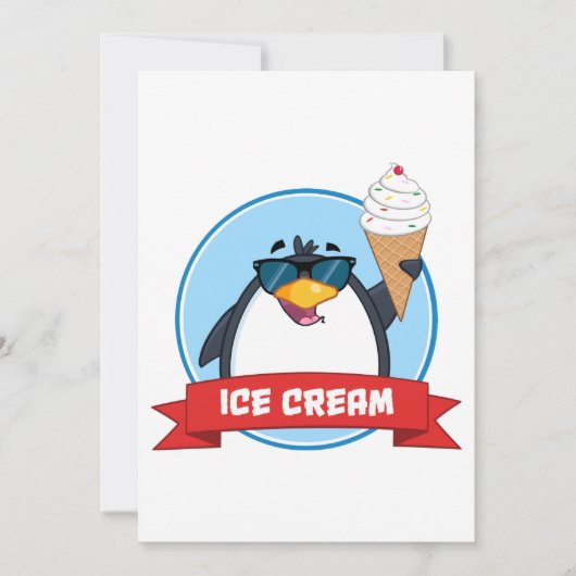 Ice Cream Penguin Kaart (Voorkant)