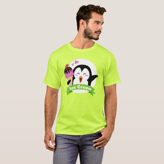 Ice Cream Penguin-shirten en -jassen T-shirt (Voorkant volledig)