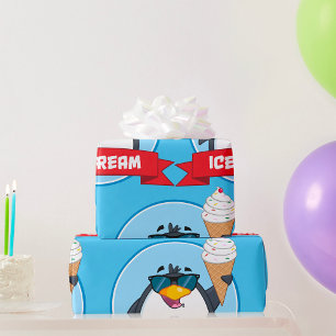 Ice Cream Penguin - Zonnebrillen Verpakkingspapier Cadeaupapier