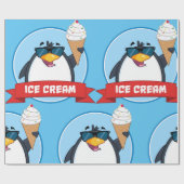 Ice Cream Penguin - Zonnebrillen Verpakkingspapier Cadeaupapier (Vlak)