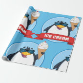 Ice Cream Penguin - Zonnebrillen Verpakkingspapier Cadeaupapier (Uitgerold)