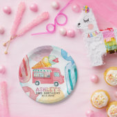 Ice Cream Personalized Party Papieren Bordje (Feest)