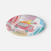 Ice Cream Personalized Party Papieren Bordje (Gekanteld)