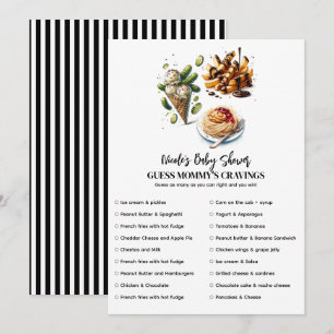 Ice Cream & Pickles cravings Baby shower spel Kaart