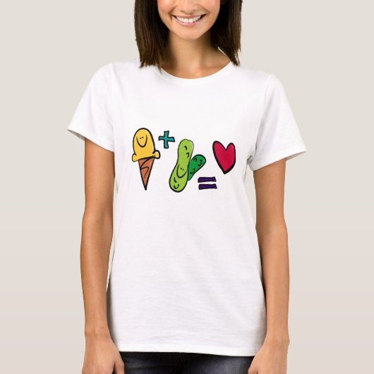 Ice Cream & Pickles T-shirt (Voorkant)