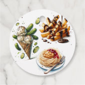 Ice Cream & Pickles Weird cravings Baby shower Bedankjes Labels (Achterkant)