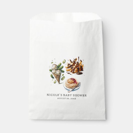 Ice Cream & Pickles Weird cravings Baby shower Bedankzakje (Voorkant)