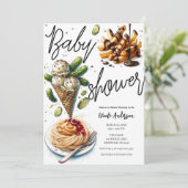 Ice Cream & Pickles Weird cravings Baby shower Kaart (Staand voorkant)