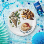 Ice Cream & Pickles Weird cravings Baby shower Papieren Bordje (Feest)