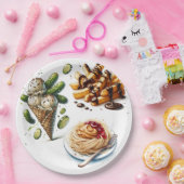 Ice Cream & Pickles Weird cravings Baby shower Papieren Bordje (Feest)