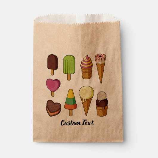 Ice Cream-pictogrammen Bedankzakje (Voorkant)