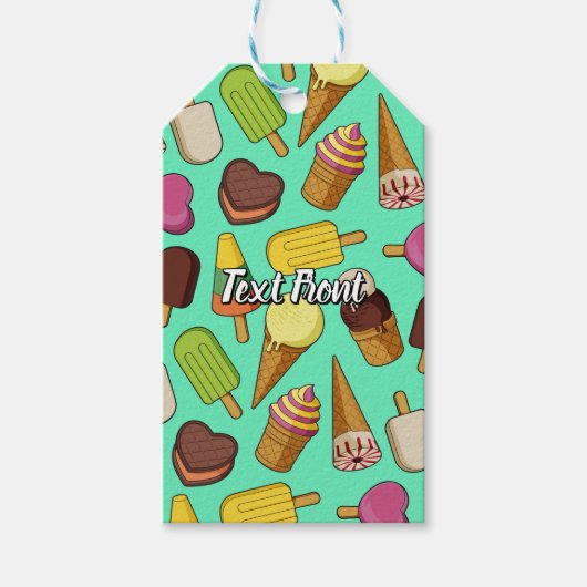 Ice Cream-pictogrammen Cadeaulabel (Voorkant)