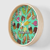 Ice Cream-pictogrammen grote klok (Hoek)