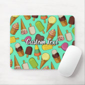 Ice Cream-pictogrammen Muismat (Met muis)