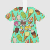 Ice Cream-pictogrammen Ornament (achterkant)