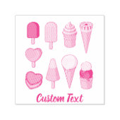 Ice Cream-pictogrammen Zelfinktende Stempel (Design)